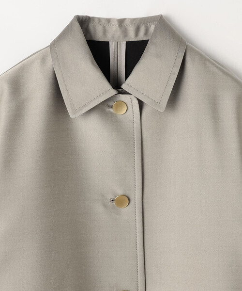 K.T KIYOKO TAKASE(キヨコタカセ)の「シルクチェック コンバーチブルステンカラーコート(ステンカラーコート・レディース・グレイッシュベージュ/ネイビー・9号)」の13枚目の写真