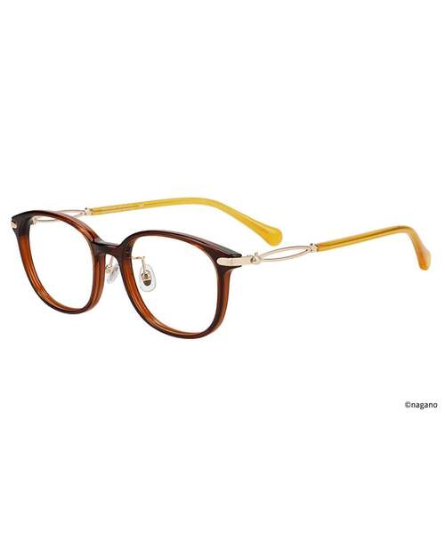 Zoff（ゾフ）の「Zoff｜ちいかわ【うさぎモデル】ボストン型メガネ｜軽量 眼鏡 伊達めがね 度付き（レンズ交換券付） 度あり 度なし メンズ レディース ユニセックス おしゃれ 読書（メガネ・レディース・ブラウン系その他5・FREE）」の2枚目の写真