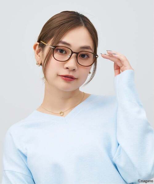 Zoff（ゾフ）の「Zoff｜ちいかわ【うさぎモデル】ボストン型メガネ｜軽量 眼鏡 伊達めがね 度付き（レンズ交換券付） 度あり 度なし メンズ レディース ユニセックス おしゃれ 読書（メガネ・レディース・ブラウン系その他5・FREE）」の6枚目の写真