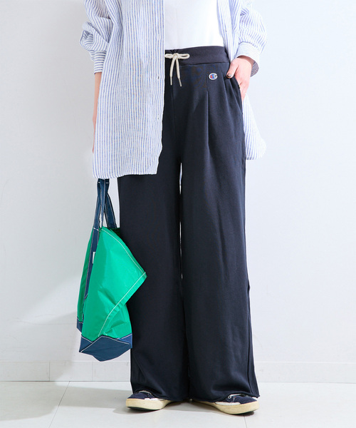 Champion(チャンピオン)の「ウォッシャブル / Champion / チャンピオン 別注 SWEATPANTS(スウェットパンツ・レディース・ネイビー/チャコールグレー/ホワイト・FREE)」の3枚目の写真