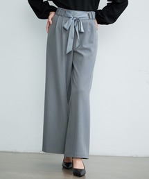 SAISON DE PAPILLON（セゾンドパピヨン）の「【新作登場】レーディス ワイドパンツ ハイウエスト バックゴム 上品 高見え リボン付き 2way（その他パンツ）」