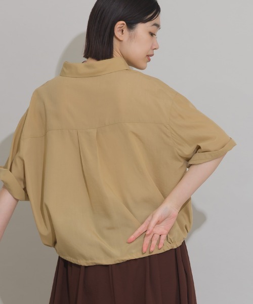 OMNES(オムネス)の「シアーテックコットン 胸ポケットレギュラーカラー半袖シャツ 花粉リリース付(シャツ/ブラウス・レディース・ネイビー/ベージュ/オリーブ/アイボリー・FREE)」の19枚目の写真