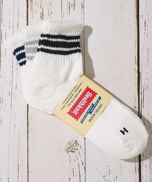 ADPOSION(アドポーション)の「【Healthknit / ヘルスニット】3足セット ヘビーウェイトクウォーターソックス / 3PACK SET SOCKS(ソックス/靴下・メンズ・ホワイト系3/その他4/その他7/ホワイト/ホワイト系4/グレー系1/その他1/その他2/その他3/その他5/ホワイト系1/ホワイト系2/ホワイト系5/その他6・FREE)」の6枚目の写真