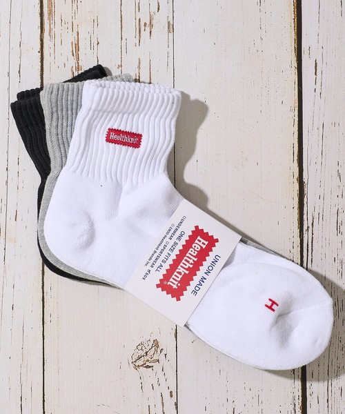 ADPOSION(アドポーション)の「【Healthknit / ヘルスニット】3足セット ヘビーウェイトクウォーターソックス / 3PACK SET SOCKS(ソックス/靴下・メンズ・ホワイト系3/その他4/その他7/ホワイト/ホワイト系4/グレー系1/その他1/その他2/その他3/その他5/ホワイト系1/ホワイト系2/ホワイト系5/その他6・FREE)」の9枚目の写真