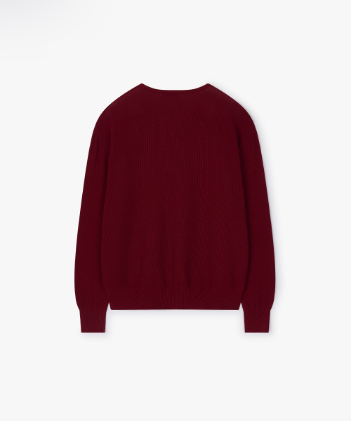 FLAWSROOM(フローズルーム)の「Waffle Cotton V Neck BURGUNDY(ニット/セーター・メンズ・その他・MEDIUM/LARGE)」の6枚目の写真