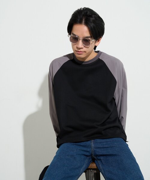 B-DAY STORE（ビーデイストア）の「【B-DAY STORE】ラグラン切替えカットソー　ユニセックス（Tシャツ/カットソー・メンズ・レッド/ホワイト/グレー・0）」の22枚目の写真