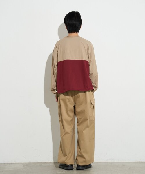 B-DAY STORE（ビーデイストア）の「【B-DAY STORE】ラグラン切替えカットソー　ユニセックス（Tシャツ/カットソー・メンズ・レッド/ホワイト/グレー・0）」の4枚目の写真