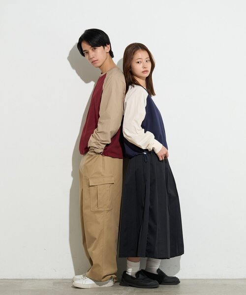 B-DAY STORE（ビーデイストア）の「【B-DAY STORE】ラグラン切替えカットソー　ユニセックス（Tシャツ/カットソー・メンズ・レッド/ホワイト/グレー・0）」の20枚目の写真