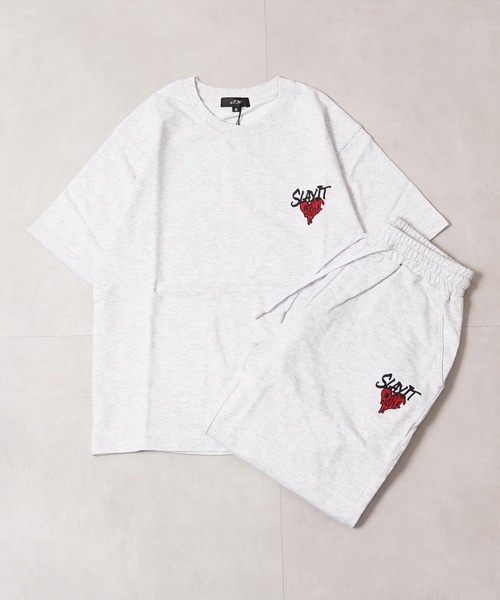 1111clothing(ワンフォークロージング)の「【セットアップ可能】ミニ裏毛 ワンポイントハート スウェットパンツ / Mini Fleece Lined Sweatpants with Heart Detail(スウェットパンツ・メンズ・ブラック/アッシュ/カモフラージュ・L/M)」の4枚目の写真