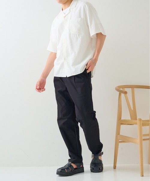 UNIVERSAL OVERALL(ユニバーサルオーバーオール)の「【UNIVERSAL OVERALL】Adictive TUCK TAPERD/アディクティブ タック テーパード パンツ(その他パンツ・メンズ・ブラック/チャコールグレー/グレイッシュベージュ・28/30/32/34/36)」の8枚目の写真