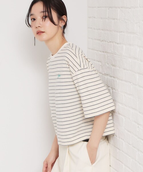 THE SHOP TK (ザ ショップ ティーケー )の「ワンポイント刺繍マルチボーダーTee(Tシャツ/カットソー・レディース・ネイビー系2/ブルー系7/アイボリー系2・13/12)」の13枚目の写真