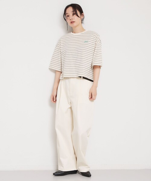 THE SHOP TK (ザ ショップ ティーケー )の「ワンポイント刺繍マルチボーダーTee(Tシャツ/カットソー・レディース・ネイビー系2/ブルー系7/アイボリー系2・13/12)」の15枚目の写真