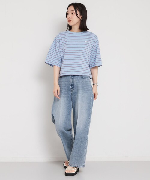 THE SHOP TK (ザ ショップ ティーケー )の「ワンポイント刺繍マルチボーダーTee(Tシャツ/カットソー・レディース・ネイビー系2/ブルー系7/アイボリー系2・13/12)」の19枚目の写真