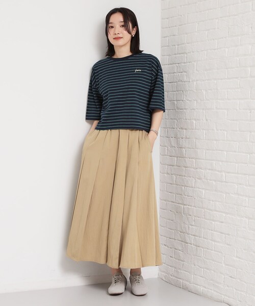 THE SHOP TK (ザ ショップ ティーケー )の「ワンポイント刺繍マルチボーダーTee(Tシャツ/カットソー・レディース・ネイビー系2/ブルー系7/アイボリー系2・13/12)」の5枚目の写真