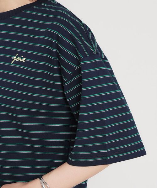 THE SHOP TK (ザ ショップ ティーケー )の「ワンポイント刺繍マルチボーダーTee(Tシャツ/カットソー・レディース・ネイビー系2/ブルー系7/アイボリー系2・13/12)」の11枚目の写真