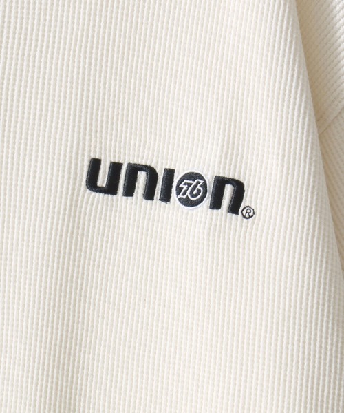 76(セブンティシックス)の「76Lubricants/ナナロクルブリカンツ ワンポイント刺繍 ワッフル ヘンリーネック 半袖Tシャツ レディース メンズ(Tシャツ/カットソー・メンズ・グレー/オフホワイト/ブラック・L/M)」の10枚目の写真