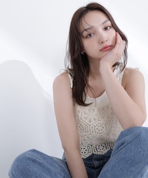 NATURAL BEAUTY BASIC | クラフトレースビスチェ(キャミソール)