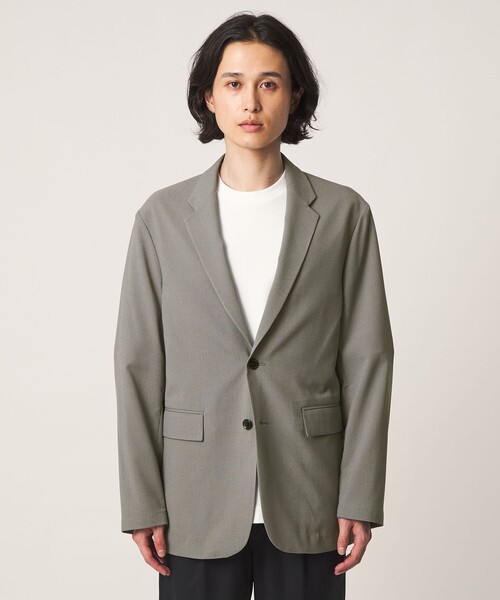 A DAY IN THE LIFE UNITED ARROWS(アデイインザライフユナイテッドアローズ)の「ワッシャー リネンライク リラックス 2ボタンジャケット<A DAY IN THE LIFE>(テーラードジャケット・メンズ・ベージュ/ブラック・L/M)」の9枚目の写真