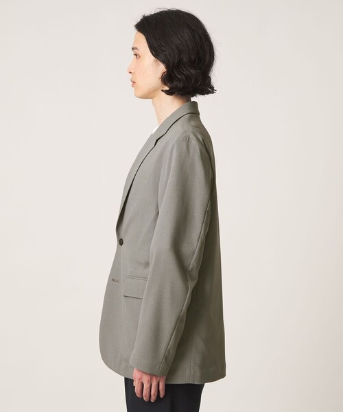 A DAY IN THE LIFE UNITED ARROWS(アデイインザライフユナイテッドアローズ)の「ワッシャー リネンライク リラックス 2ボタンジャケット<A DAY IN THE LIFE>(テーラードジャケット・メンズ・ベージュ/ブラック・L/M)」の10枚目の写真