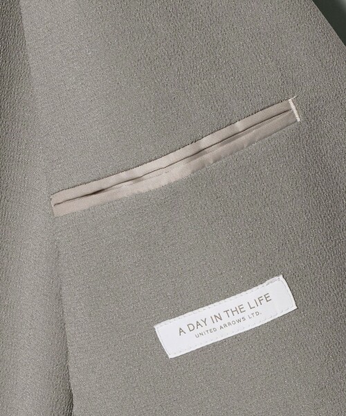 A DAY IN THE LIFE UNITED ARROWS(アデイインザライフユナイテッドアローズ)の「ワッシャー リネンライク リラックス 2ボタンジャケット<A DAY IN THE LIFE>(テーラードジャケット・メンズ・ベージュ/ブラック・L/M)」の20枚目の写真