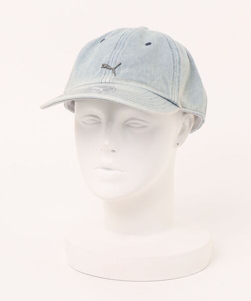 PUMA(プーマ)の「PUMA ウェア プーマウェア U WARDROBE ESS METAL DAD CAP キャップ 025968 07FADED DENIM(キャップ・メンズ・ブルー・MEDIUM)」の1枚目の写真