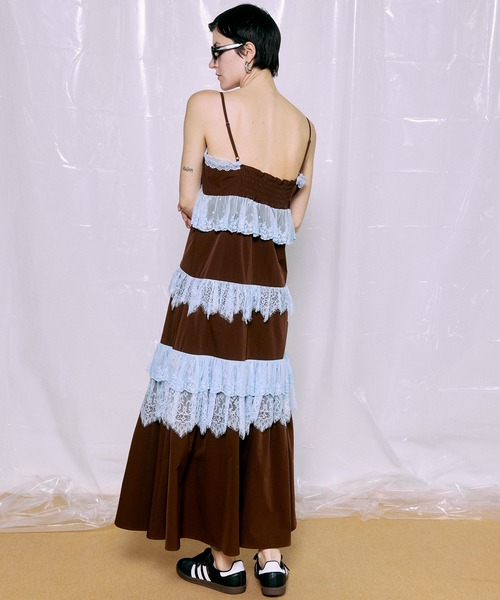 MAISON SPECIAL(メゾンスペシャル)の「【PRE-ORDER】Lace Tiered Cami Dress/レースティアードキャミワンピース(ワンピース・レディース・ブラウン/ブラック/オフホワイト・36/38)」の11枚目の写真