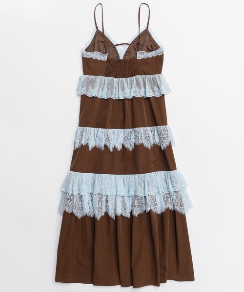 MAISON SPECIAL(メゾンスペシャル)の「【PRE-ORDER】Lace Tiered Cami Dress/レースティアードキャミワンピース(ワンピース・レディース・ブラウン/ブラック/オフホワイト・36/38)」の21枚目の写真