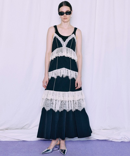 PRE-ORDER】Lace Tiered Cami Dress/レースティアードキャミワンピース