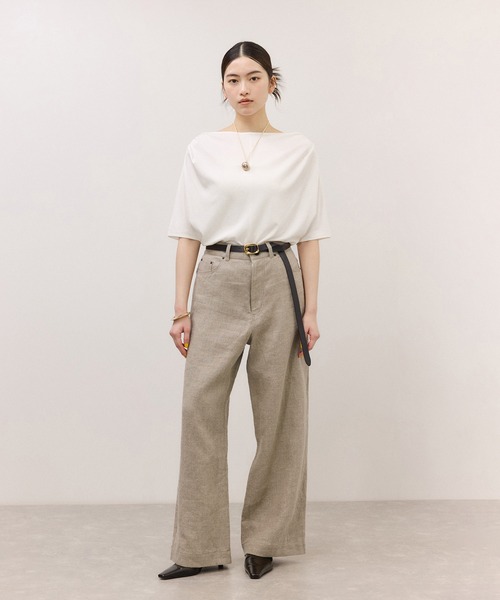 未使用toh design works. anemoneエッグパンツ/ベージュ系 ADAM ET ROPE'（アダムエロペ） パンツ ピグメントダイエッグパンツ
