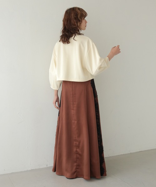 CLEIO（クレイオ）の「【CLEIO】ダンボールカットソーカーディガン DUMBLE CUTSEW CARDIGAN（カーディガン/ボレロ・レディース・アイボリー/チャコールグレー・FREE）」の20枚目の写真