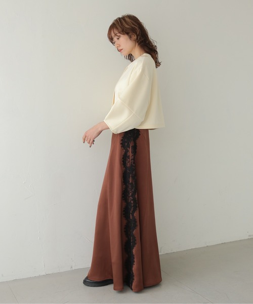 CLEIO（クレイオ）の「【CLEIO】ダンボールカットソーカーディガン DUMBLE CUTSEW CARDIGAN（カーディガン/ボレロ・レディース・アイボリー/チャコールグレー・FREE）」の19枚目の写真