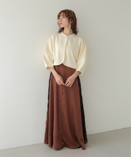 CLEIO（クレイオ）の「【CLEIO】ダンボールカットソーカーディガン DUMBLE CUTSEW CARDIGAN（カーディガン/ボレロ・レディース・アイボリー/チャコールグレー・FREE）」の18枚目の写真