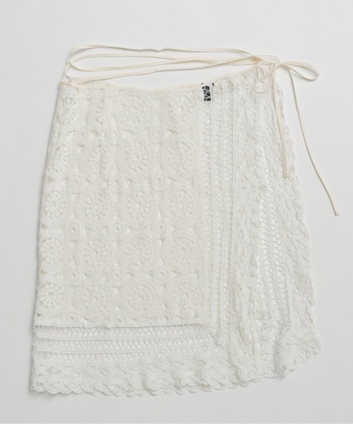 PRANK PROJECT(プランクプロジェクト)の「【2026Summer Pre-Order】サークルレースラップスカート / Circle Lace Wrap Skirt(スカート・レディース・ホワイト/ブラック・FREE)」の2枚目の写真