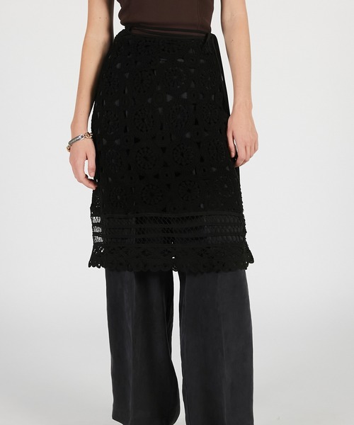 PRANK PROJECT(プランクプロジェクト)の「【2026Summer Pre-Order】サークルレースラップスカート / Circle Lace Wrap Skirt(スカート・レディース・ホワイト/ブラック・FREE)」の1枚目の写真