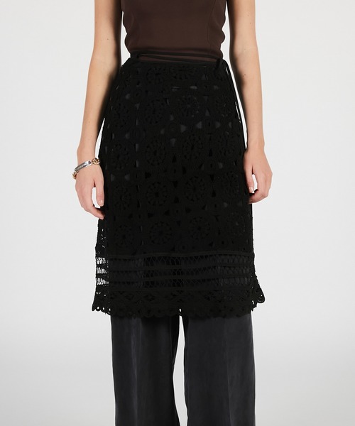 PRANK PROJECT(プランクプロジェクト)の「【2026Summer Pre-Order】サークルレースラップスカート / Circle Lace Wrap Skirt(スカート・レディース・ホワイト/ブラック・FREE)」の6枚目の写真