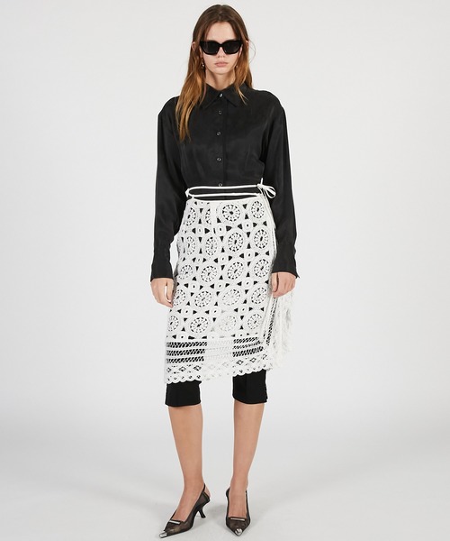 PRANK PROJECT(プランクプロジェクト)の「【2026Summer Pre-Order】サークルレースラップスカート / Circle Lace Wrap Skirt(スカート・レディース・ホワイト/ブラック・FREE)」の4枚目の写真