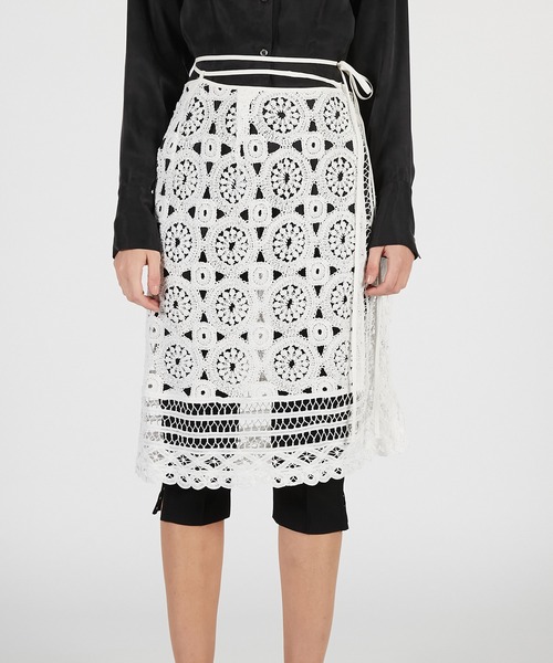 PRANK PROJECT(プランクプロジェクト)の「【2026Summer Pre-Order】サークルレースラップスカート / Circle Lace Wrap Skirt(スカート・レディース・ホワイト/ブラック・FREE)」の5枚目の写真