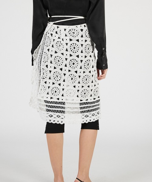 PRANK PROJECT(プランクプロジェクト)の「【2026Summer Pre-Order】サークルレースラップスカート / Circle Lace Wrap Skirt(スカート・レディース・ホワイト/ブラック・FREE)」の9枚目の写真