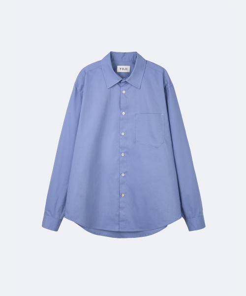 YUJI(ユジ)の「STANDARD MONO SHIRT BLUE(シャツ/ブラウス・レディース・ブルー・SMALL/MEDIUM/LARGE)」の3枚目の写真