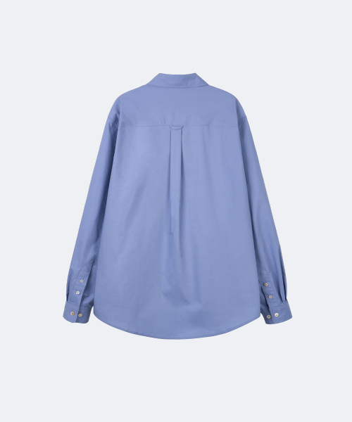 YUJI(ユジ)の「STANDARD MONO SHIRT BLUE(シャツ/ブラウス・レディース・ブルー・SMALL/MEDIUM/LARGE)」の4枚目の写真