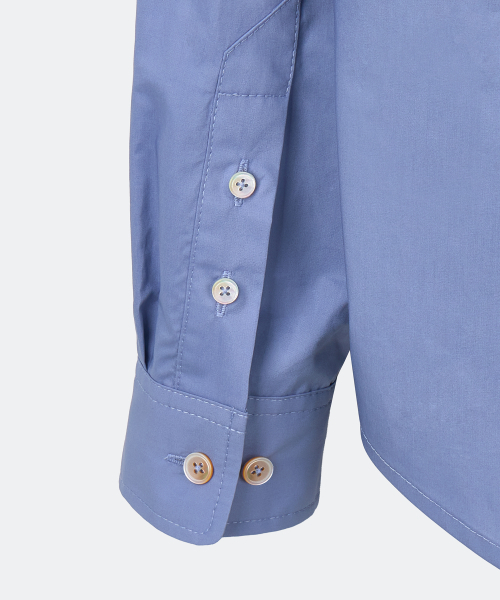 YUJI(ユジ)の「STANDARD MONO SHIRT BLUE(シャツ/ブラウス・レディース・ブルー・SMALL/MEDIUM/LARGE)」の7枚目の写真