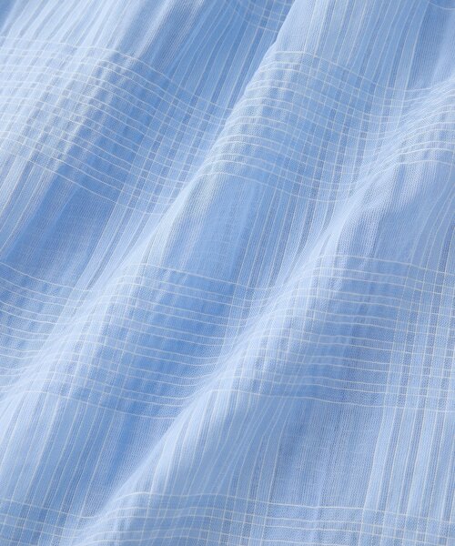 La boutique BonBon(ラブティックボンボン)の「【セットアップ可・お上品愛され】シアーチェックリボンショルダーブラウス(シャツ/ブラウス・レディース・サックスブルー/オフホワイト・FREE)」の21枚目の写真