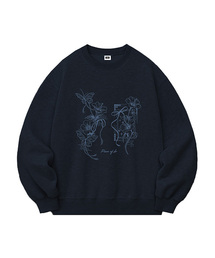 FLOWER KNOT OVER FIT SWEATSHIRT (3color)