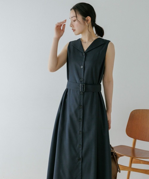 Andemiu(アンデミュウ)の「トレンチジレワンピース659288(ワンピース・レディース・ネイビー/ベージュ/ブラウン・FREE)」の12枚目の写真