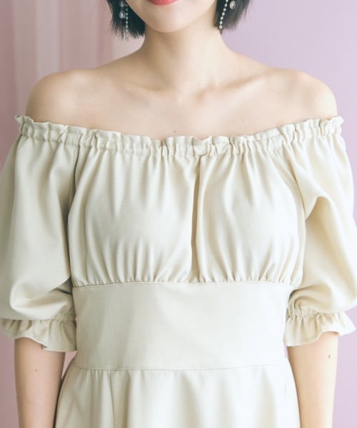 marun(マルン)の「<大きいサイズ>2WAYフレアワンピース marun(ワンピース・レディース・ネイビー/ベージュ・L/5L/4L/3L/LL)」の15枚目の写真