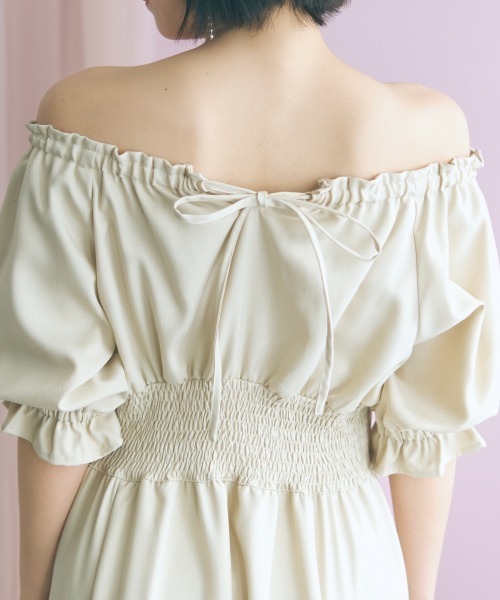 marun(マルン)の「<大きいサイズ>2WAYフレアワンピース marun(ワンピース・レディース・ネイビー/ベージュ・L/5L/4L/3L/LL)」の16枚目の写真