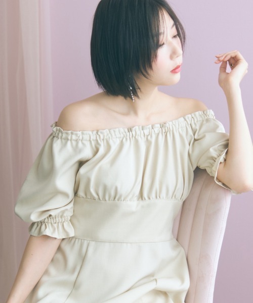 marun(マルン)の「<大きいサイズ>2WAYフレアワンピース marun(ワンピース・レディース・ネイビー/ベージュ・L/5L/4L/3L/LL)」の12枚目の写真