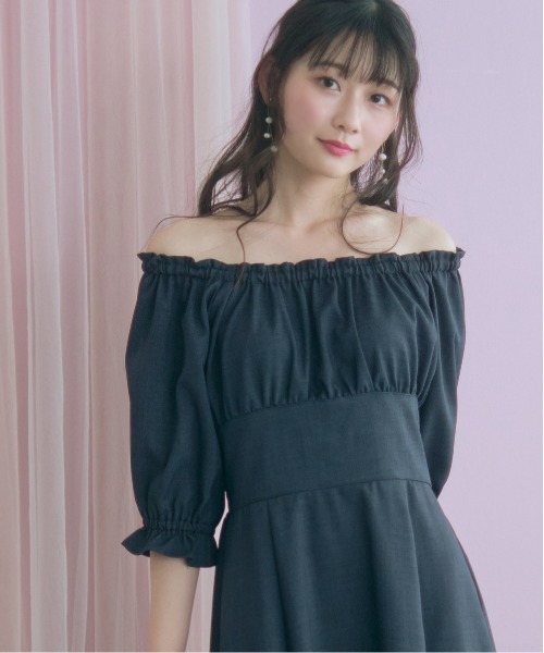 marun(マルン)の「<大きいサイズ>2WAYフレアワンピース marun(ワンピース・レディース・ネイビー/ベージュ・L/5L/4L/3L/LL)」の21枚目の写真