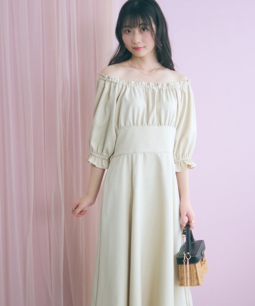 marun(マルン)の「<大きいサイズ>2WAYフレアワンピース marun(ワンピース・レディース・ネイビー/ベージュ・L/5L/4L/3L/LL)」の14枚目の写真