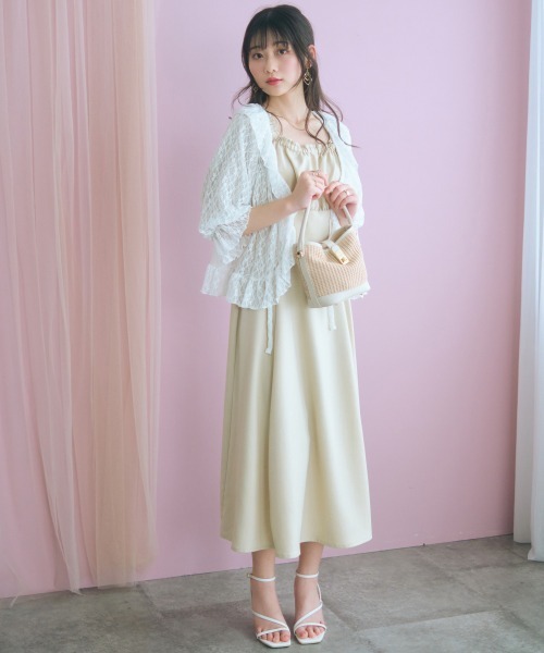 marun(マルン)の「<大きいサイズ>2WAYフレアワンピース marun(ワンピース・レディース・ネイビー/ベージュ・L/5L/4L/3L/LL)」の3枚目の写真